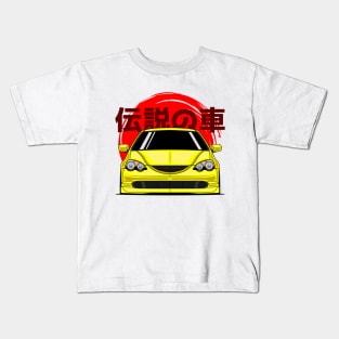 Yellow DC5 RSX Front Kids T-Shirt